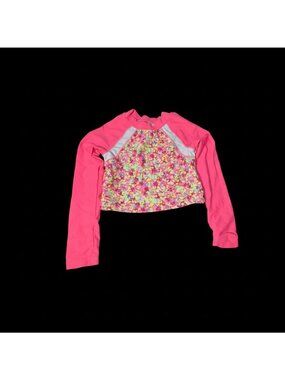 GAP Kids Pink Long Sleeve Rash Guard Swim Top Girls Size 6/7